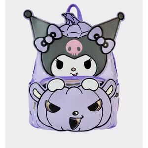 *NEW* Loungefly Sanrio Kuromi Pumpkin Glow-in-the-Dark Mini Backpack NWT